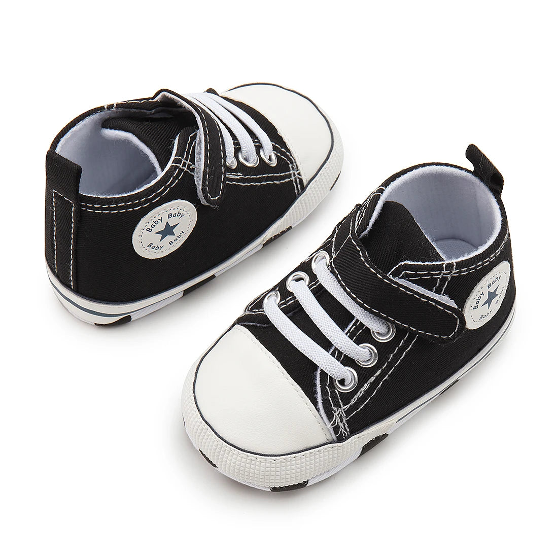 High Tops Baby Soccer First Walkers Classic Canvas Casual Sneakers Cotton Soft Anti-slip Sole Fashion Versatile Sports Style
