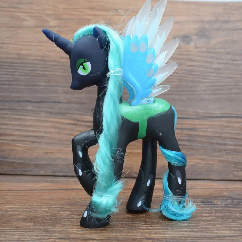 Rainbow Horse Model Doll Toy Rainbow Sprint Unicorn 14CM Unicorn Mini Horse Ornaments Cartoon Animal Princess For Girl Gift