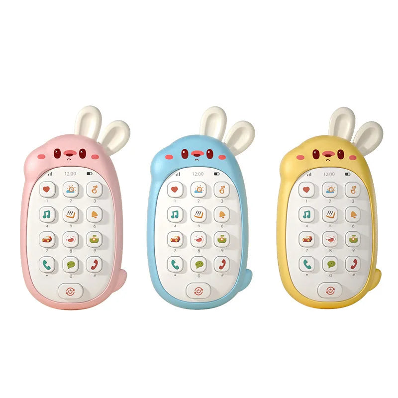 Simulation Baby Phone Music Sound Telephone Sleeping Soothing Early Educational Montessori Toys for Toddler Fake Phone for Kids