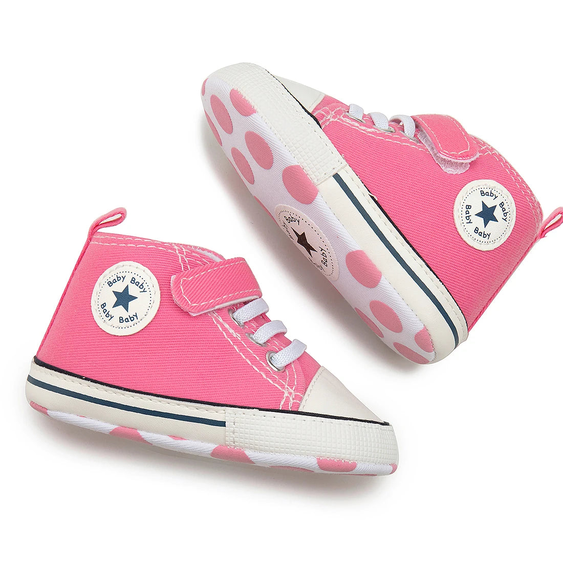 High Tops Baby Soccer First Walkers Classic Canvas Casual Sneakers Cotton Soft Anti-slip Sole Fashion Versatile Sports Style