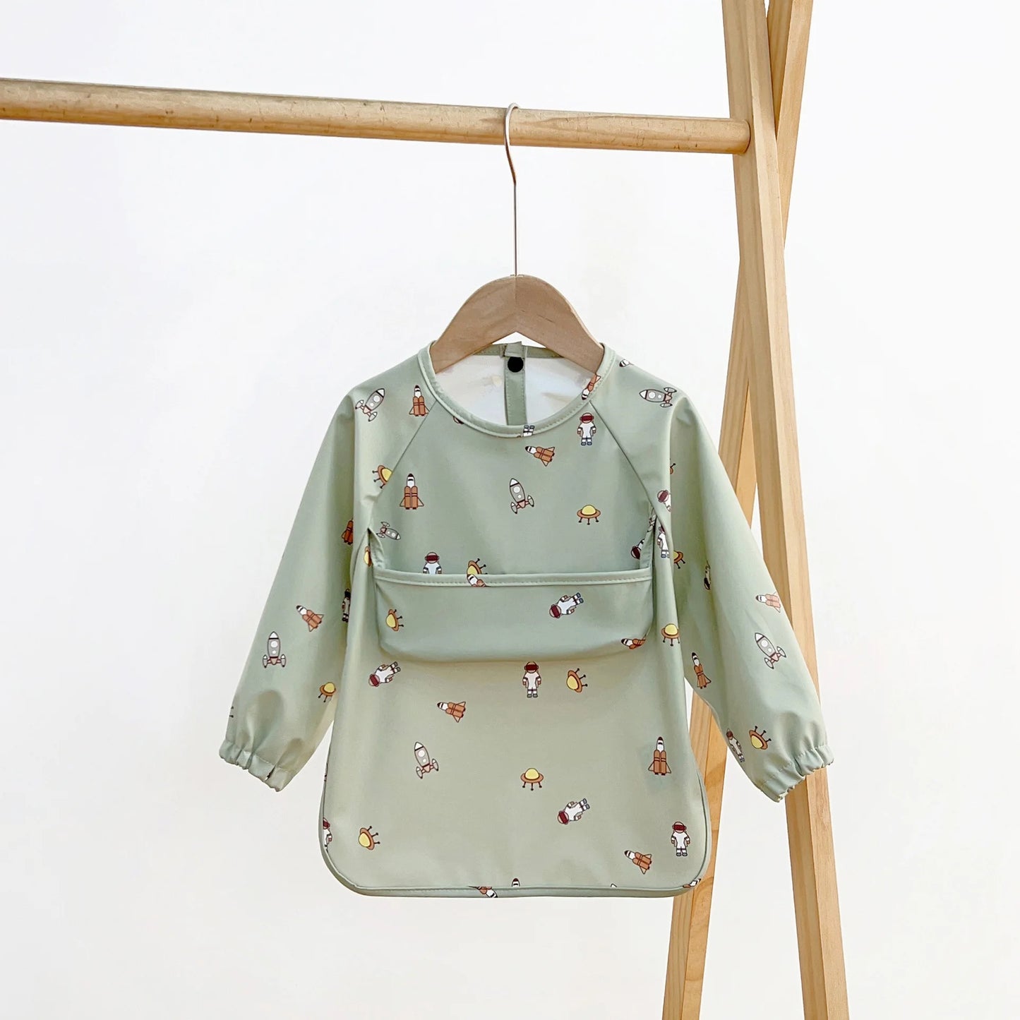 Cute Baby Bibs Toddler Baberos Bavoir Waterproof Long Sleeve Apron Cartoon Animals Children Feeding Smock Bib Baby Stuff 0-5Y