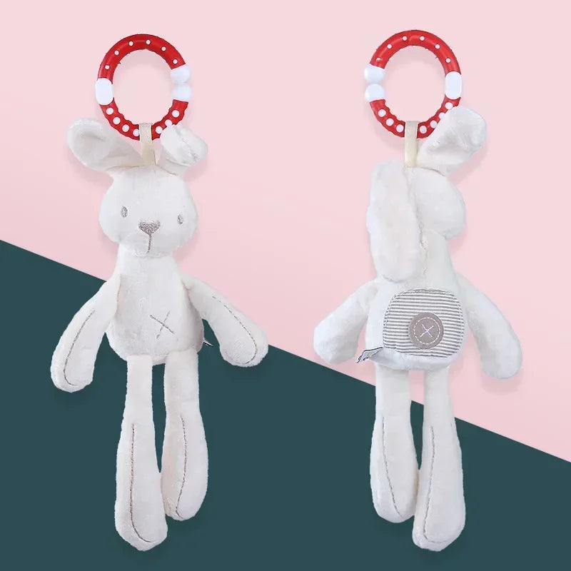 New Baby Rattles Mobiles Infant Toddler Toys Stroller Bed Hanging Rabbit Elephant Crib Hanging Bell Plush Toys for 0-12 Months
