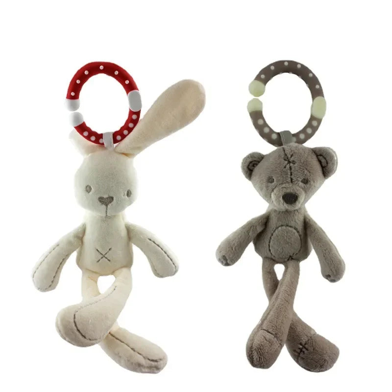 New Baby Rattles Mobiles Infant Toddler Toys Stroller Bed Hanging Rabbit Elephant Crib Hanging Bell Plush Toys for 0-12 Months