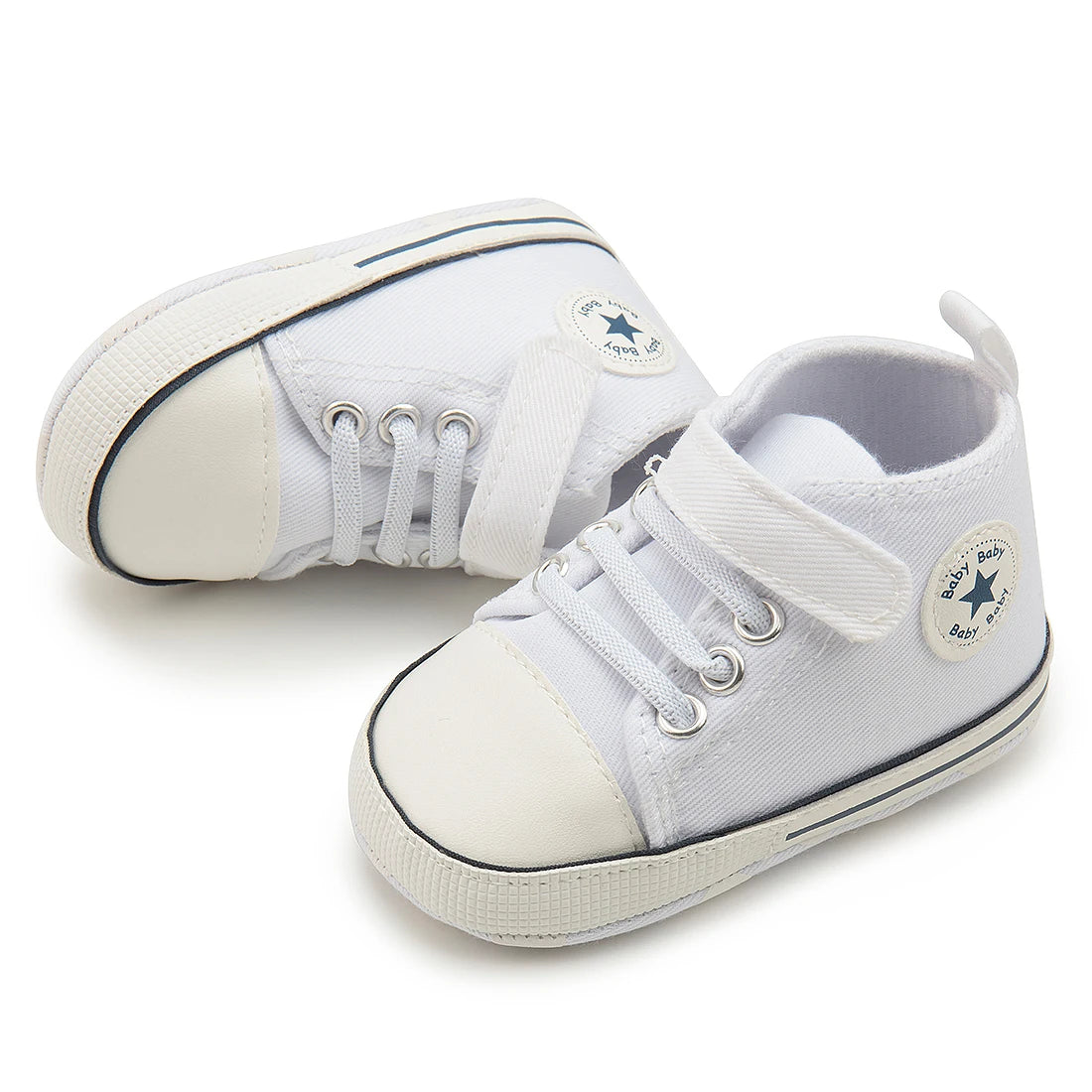 High Tops Baby Soccer First Walkers Classic Canvas Casual Sneakers Cotton Soft Anti-slip Sole Fashion Versatile Sports Style