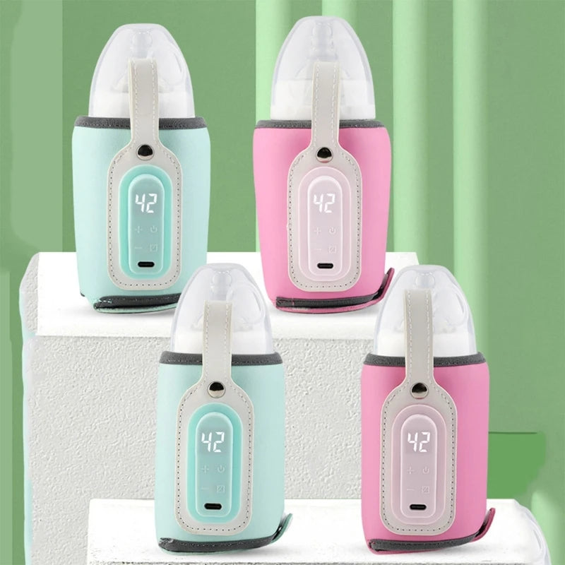 USB Charging Bottle Warmer Bag Insulation Cover Heating Bottle for Warm Water Baby Portable Infant Travel Feeding Accessories