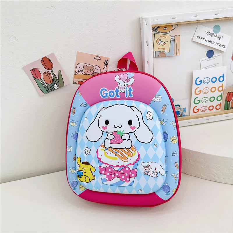 New children backpack kindergarten boys and girls cartoon animation hard shell small schoolbag small class backpack