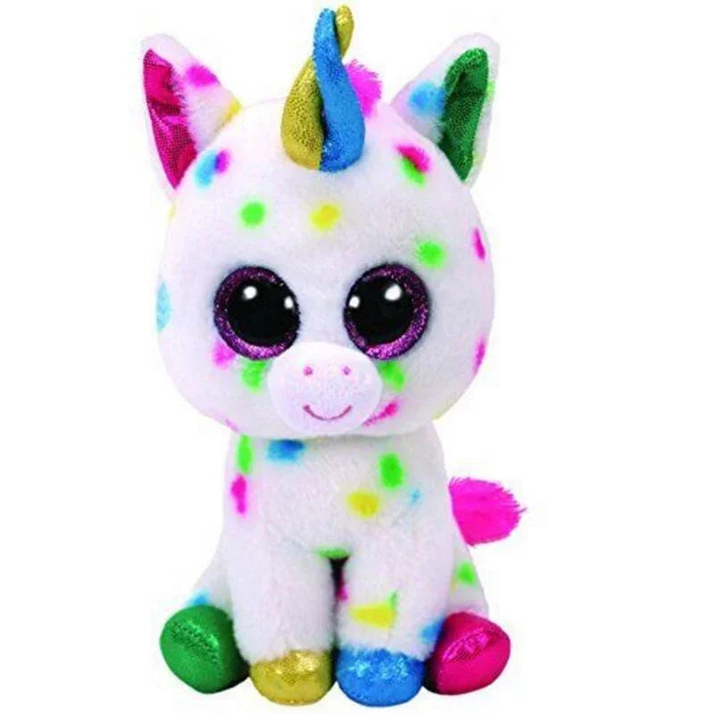 Ty Beanie Big Eyes Plush Animal Toy Unicorn Dolls Penguin Dog Owl Giraffe Ladybug Kangaroo Koala Cat Kids Christmas Gift 15cm