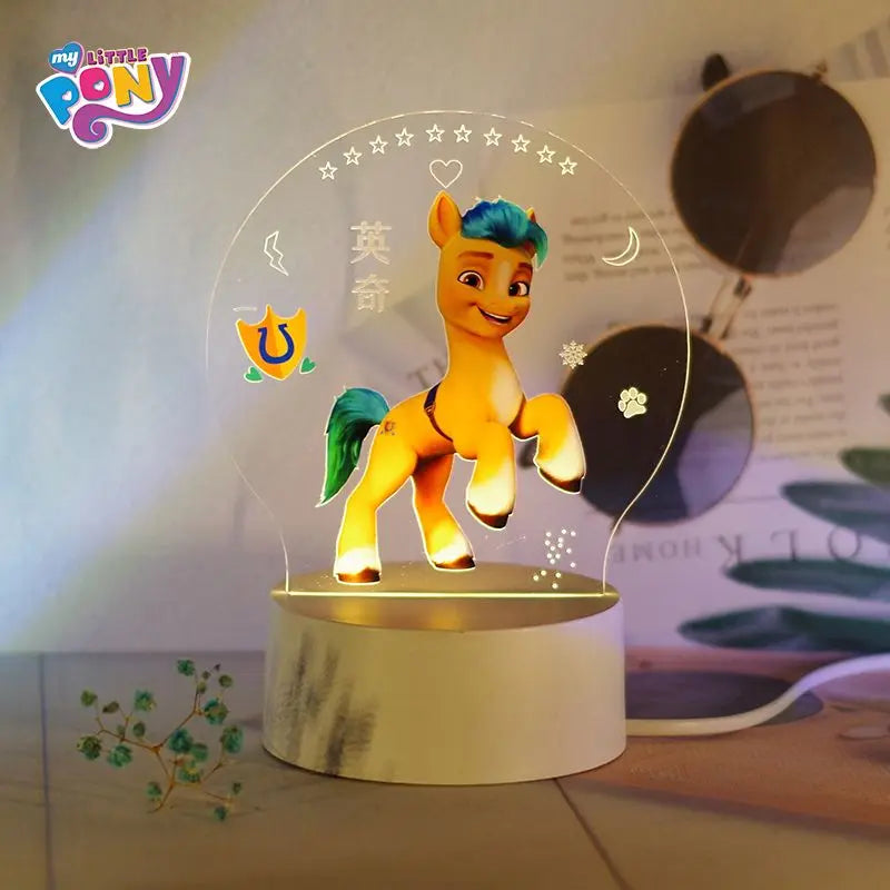 Hasbro My Little Pony Cartoon Pinkie Pie Twilight Sparkle Rainbow Dash Cartoon Anime Night Light Cute Children's Table Lamp Gift