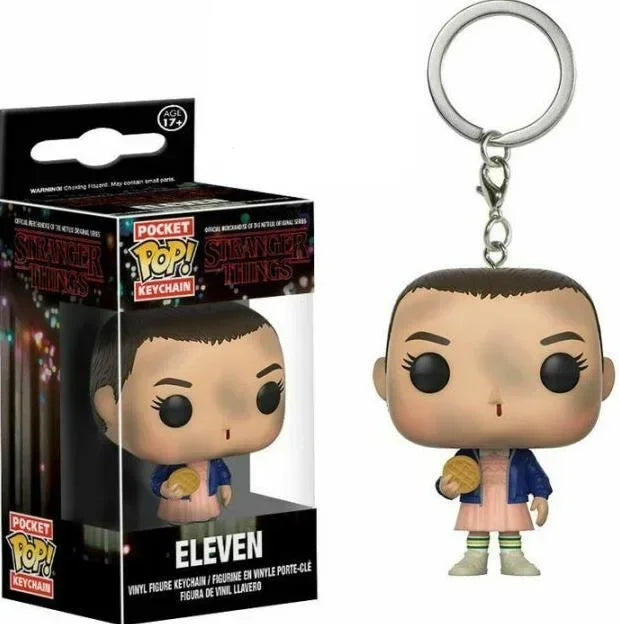 Funko Pop Pocket Pop Keychain Stranger Eleven Robin Barb Steve Dustin Key Ring Chain Model Toy Adults Children Gift Toys