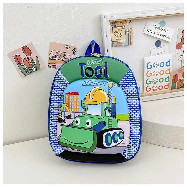 New children backpack kindergarten boys and girls cartoon animation hard shell small schoolbag small class backpack