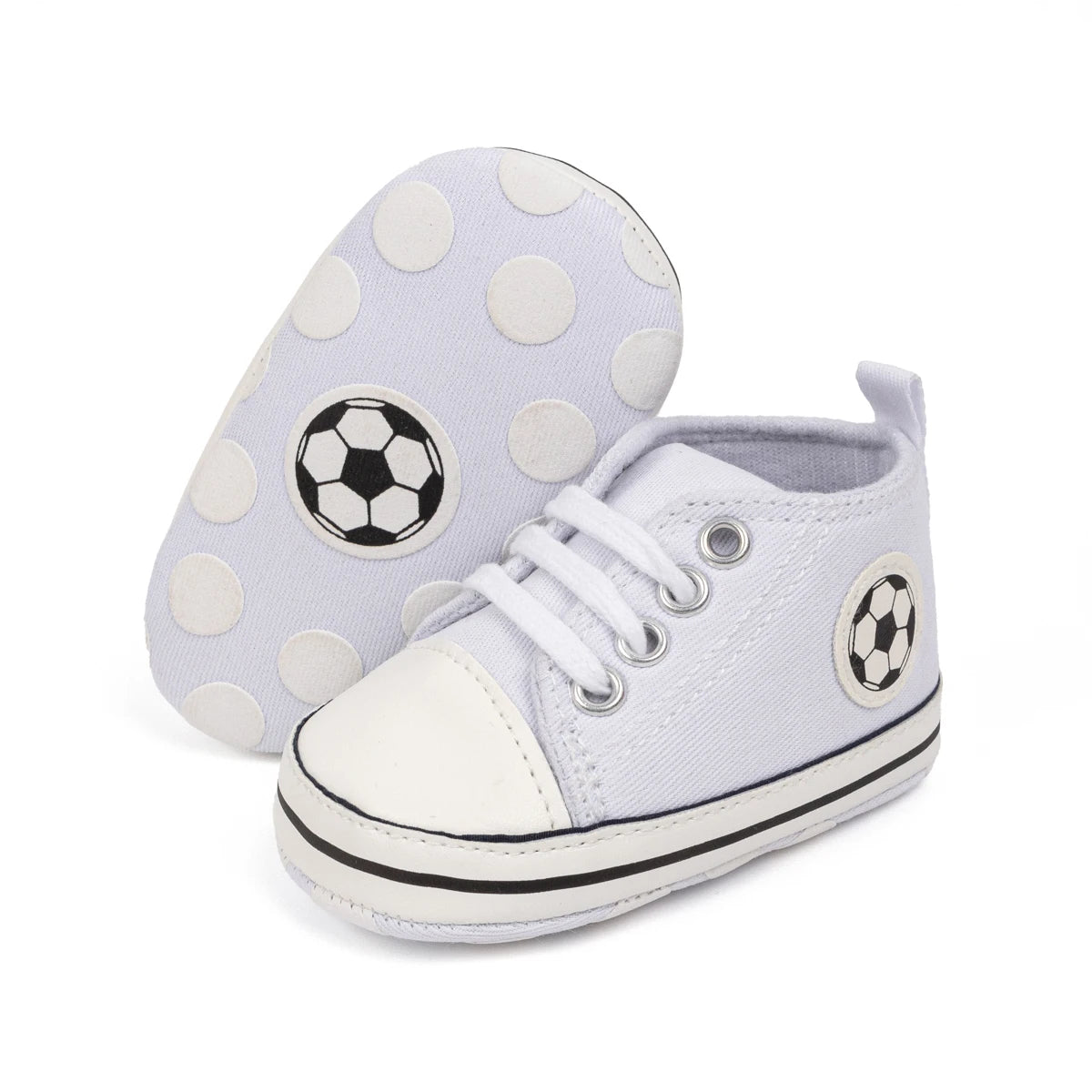 High Tops Baby Soccer First Walkers Classic Canvas Casual Sneakers Cotton Soft Anti-slip Sole Fashion Versatile Sports Style