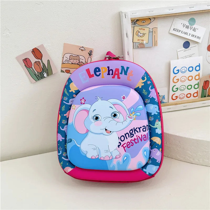 New children backpack kindergarten boys and girls cartoon animation hard shell small schoolbag small class backpack