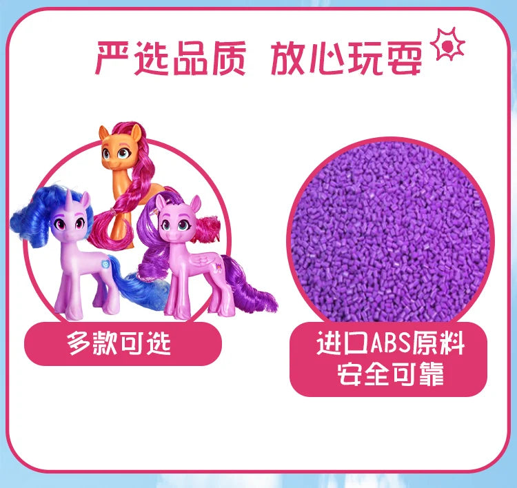 Hasbro My Little Pony G5 The Movie Pipp Izzy Sunny Dolls Long Haired with Comb Pony Model Girls Play House Toys Birthday Gifts