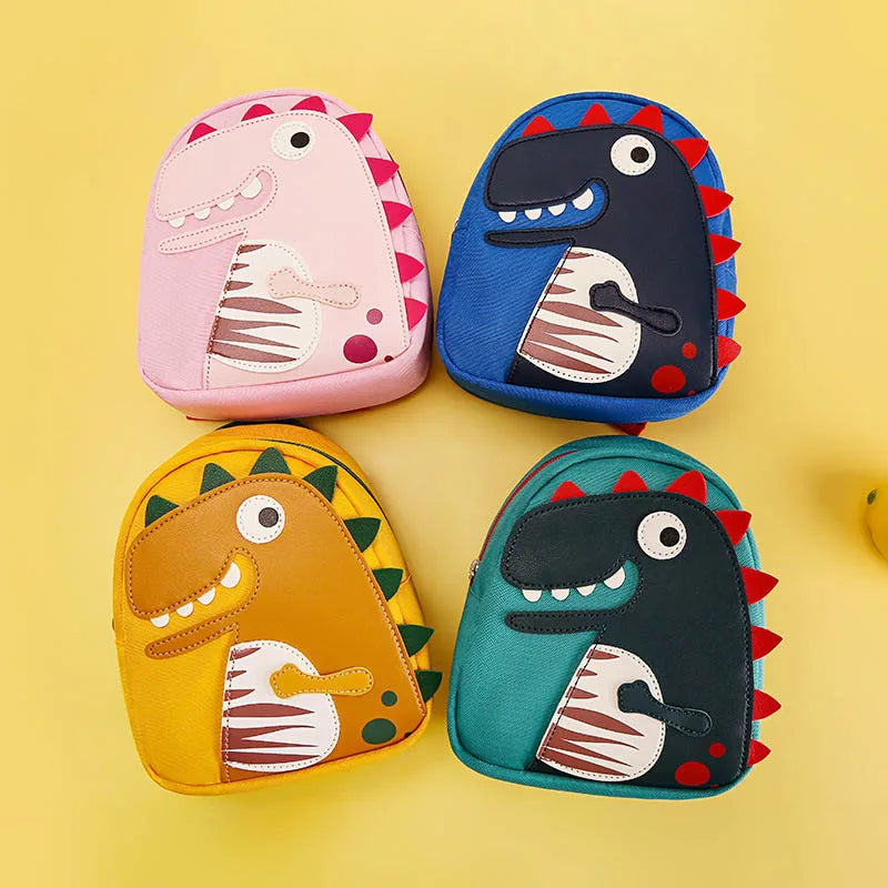 Cartoon Dinosaur Kids Backpacks High Capacity Kindergarten Schoolbag Cute Boys Girls Baby School Bags Children Canvas Backpack