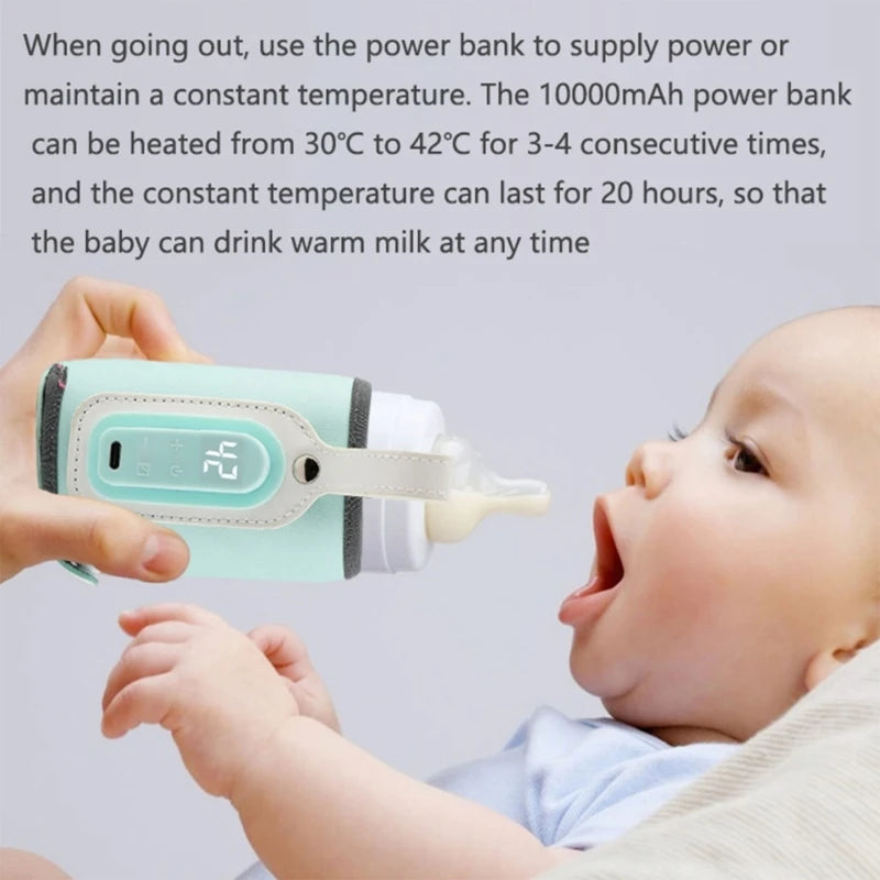 USB Charging Bottle Warmer Bag Insulation Cover Heating Bottle for Warm Water Baby Portable Infant Travel Feeding Accessories