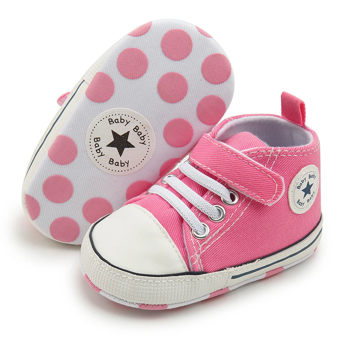 High Tops Baby Soccer First Walkers Classic Canvas Casual Sneakers Cotton Soft Anti-slip Sole Fashion Versatile Sports Style