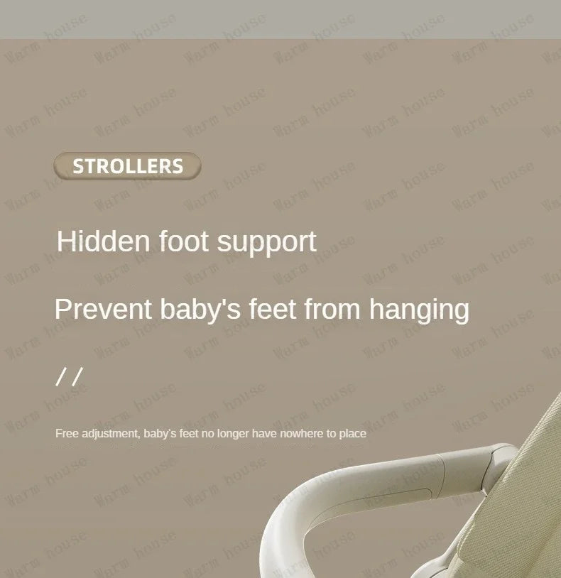 Lightweight High-view Baby Stroller Seat Can Be Rotated,Backrest Can Be Adjusted,Push Rod Can Be Adjusted Portable Baby Stroller