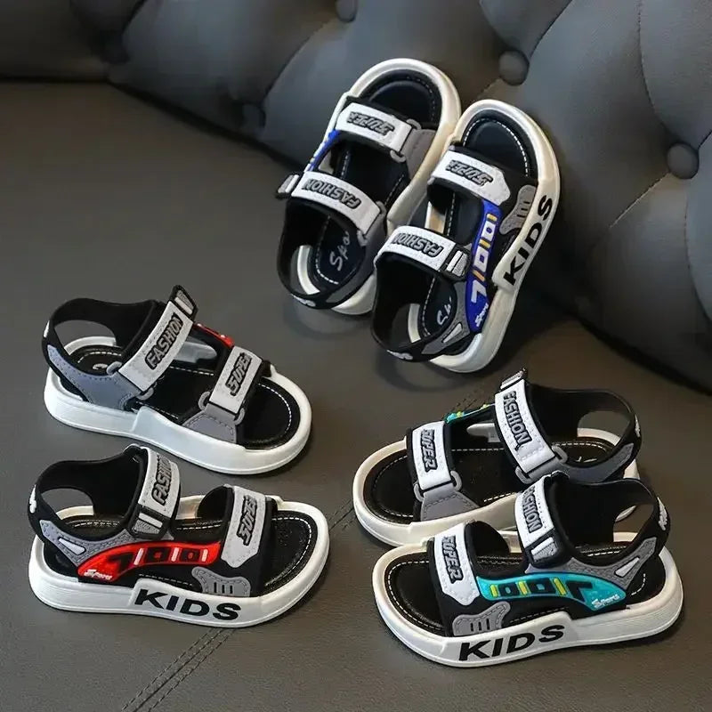New Summer Children Sandal Boy Cute Cartoon Shoe Non Slip Kid Student Outdoor Beach Sandal for Non-slip Infant Baby Sports Shoes