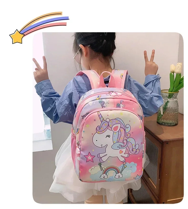 Kindergarten Students Schoolbag Cartoon Cute Unicorn Girl Backpack Fashion Foreign Trade Large Capacity Backpack