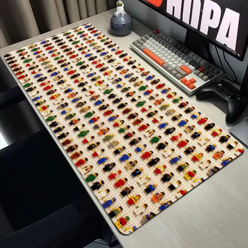 Large Mouse Pad Design-Legos Desk Mouse Pad Cute HD Desk Pad Extended Gaming Keyboard Mats Large XXL Gamer Mousepad 90x40
