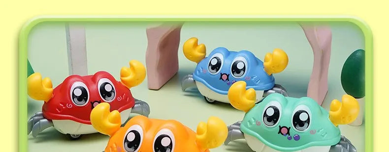 Crawling Crab Tummy Time Walking Dancing Toy Baby Sensory Toys Infant Learning Crawl Gifts Double Force Walking Crawling Toys
