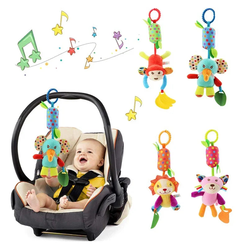 Hanging Rattles Soft Toys suitable for Car Seat, Stroller, Crib