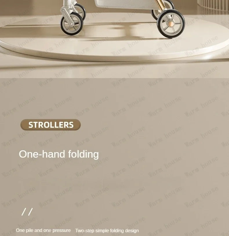 Lightweight High-view Baby Stroller Seat Can Be Rotated,Backrest Can Be Adjusted,Push Rod Can Be Adjusted Portable Baby Stroller