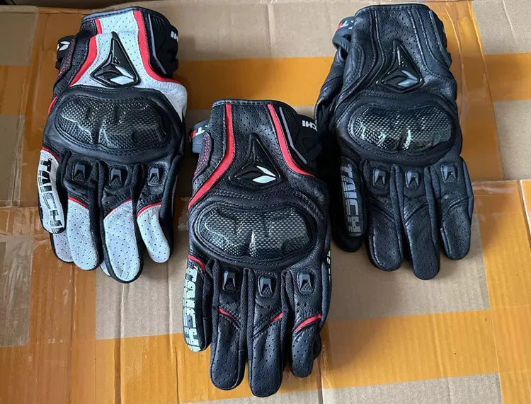 Motorcycle Gloves Genuine Leather Men's Motocross Racing Gloves RST390 391 Gloves Spring Autumn Touch Screen Guantes Moto