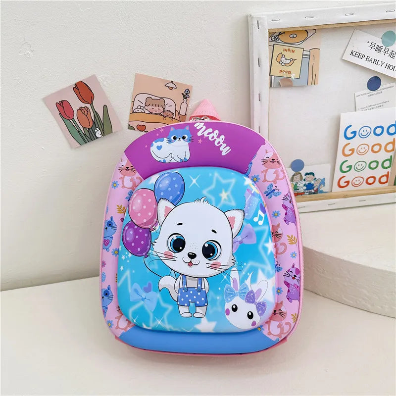 New children backpack kindergarten boys and girls cartoon animation hard shell small schoolbag small class backpack