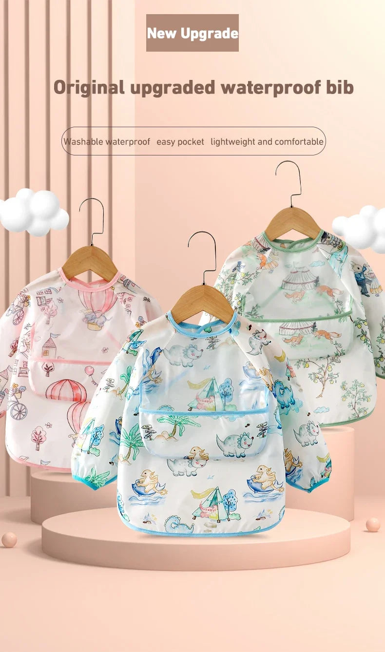 Baby Bibs Overalls Feeding Bib Waterproof and Dirt-proof Spring and Autumn Girl Treasure Boy Baby Protect Baby Bibs Baby Items