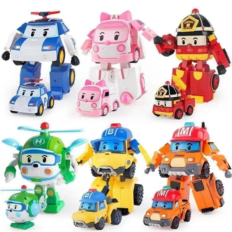 New Silverlit Robocar Korea Robot Kids Toys Transformation Anime Action Figure Poli Toys For Children Playmobil Juguetes