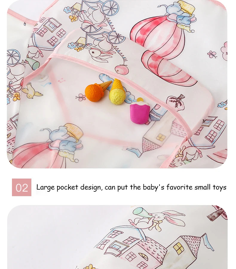 Baby Bibs Overalls Feeding Bib Waterproof and Dirt-proof Spring and Autumn Girl Treasure Boy Baby Protect Baby Bibs Baby Items