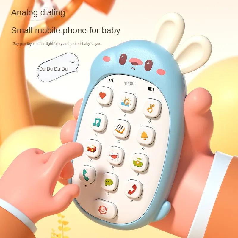 Simulation Baby Phone Music Sound Telephone Sleeping Soothing Early Educational Montessori Toys for Toddler Fake Phone for Kids