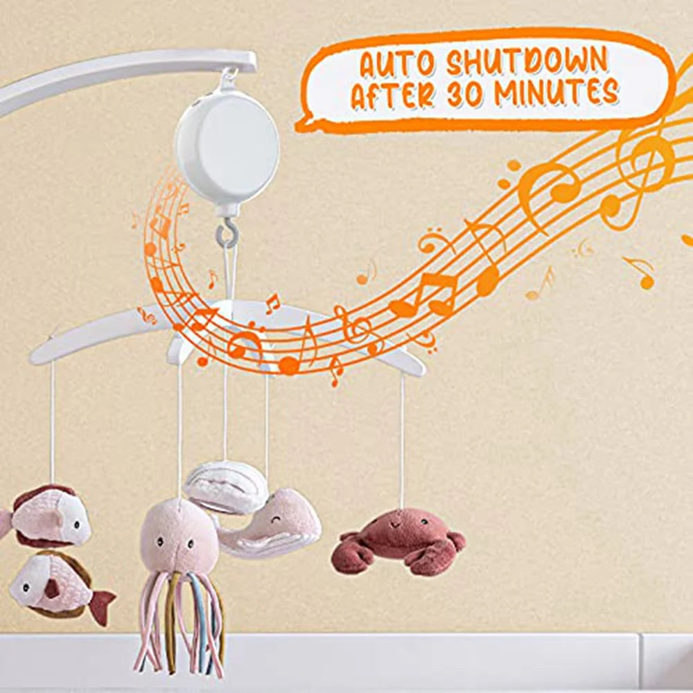 Crib Mobile Motor Baby Music Box Spinner with 3 Modes Volume Adjustable