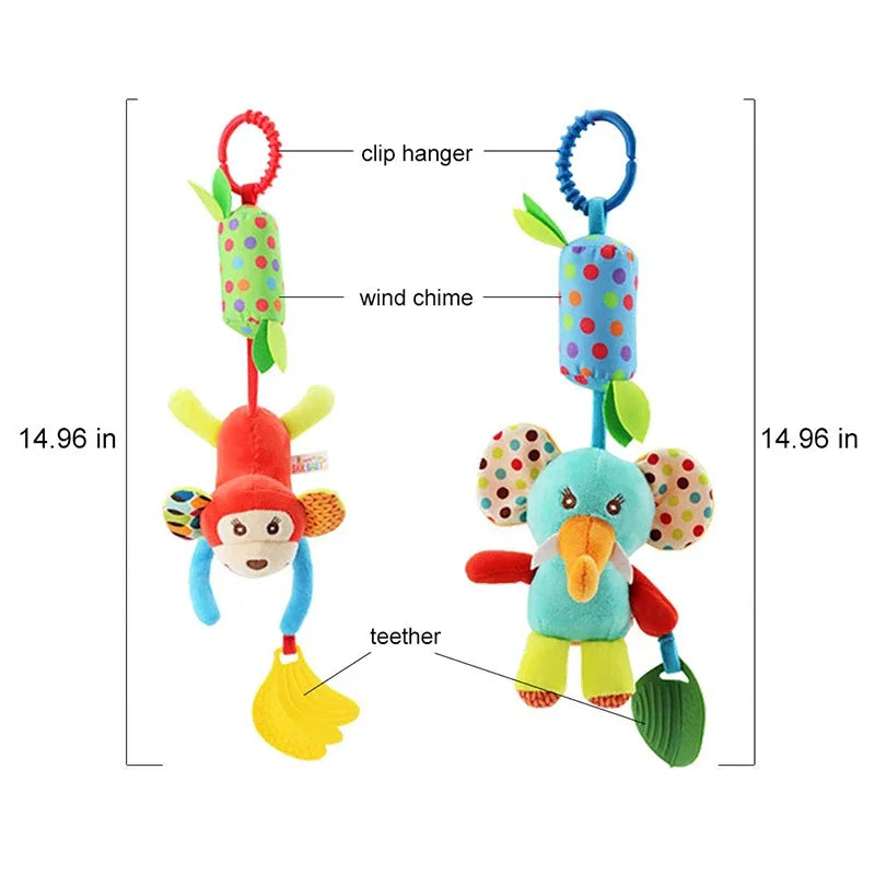 Hanging Rattles Soft Toys suitable for Car Seat, Stroller, Crib