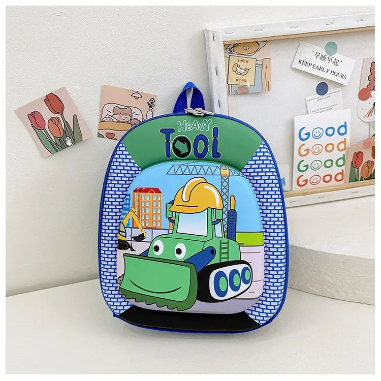 New children backpack kindergarten boys and girls cartoon animation hard shell small schoolbag small class backpack