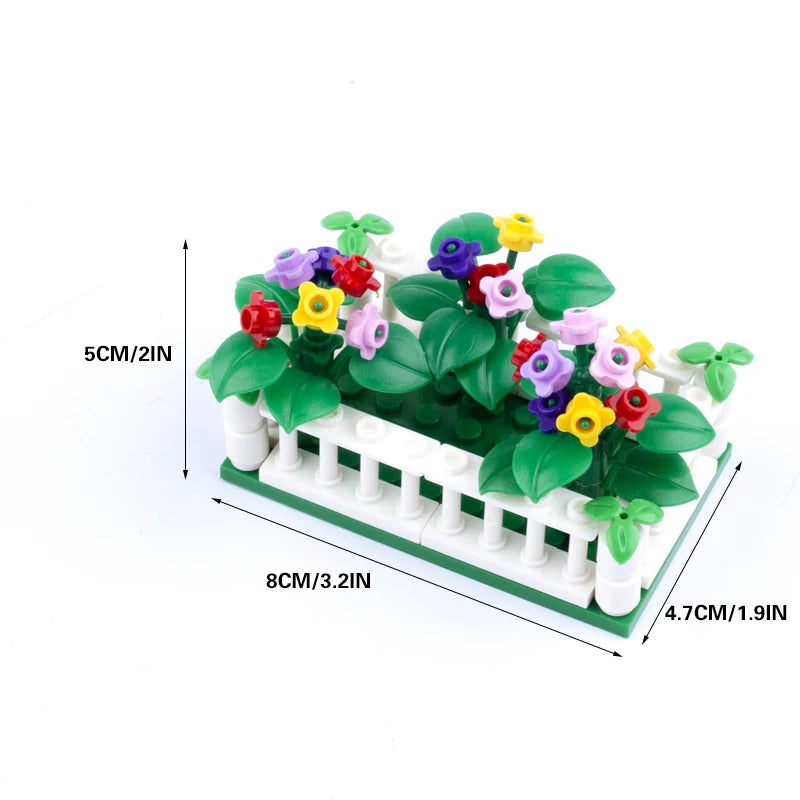 MOC City Steet View Pizza Cart Coffee Shop Newsstand Building Blocks Kit Toilet Park Flower Bed Pizzeria Trash Can Bricks Toys