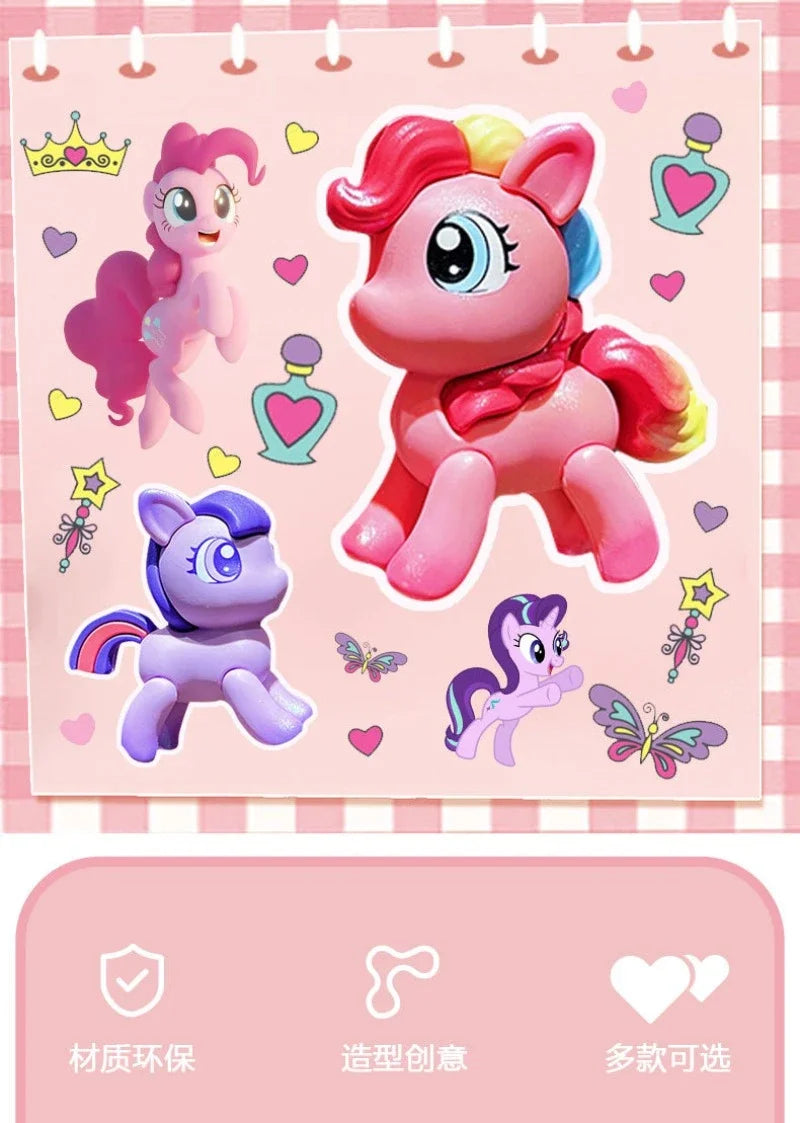 My Cartoon Little Pony Cute Keychain Children Fashion Jewellery Backpack Pendant Decoration Metal Key Ring Children Gifts