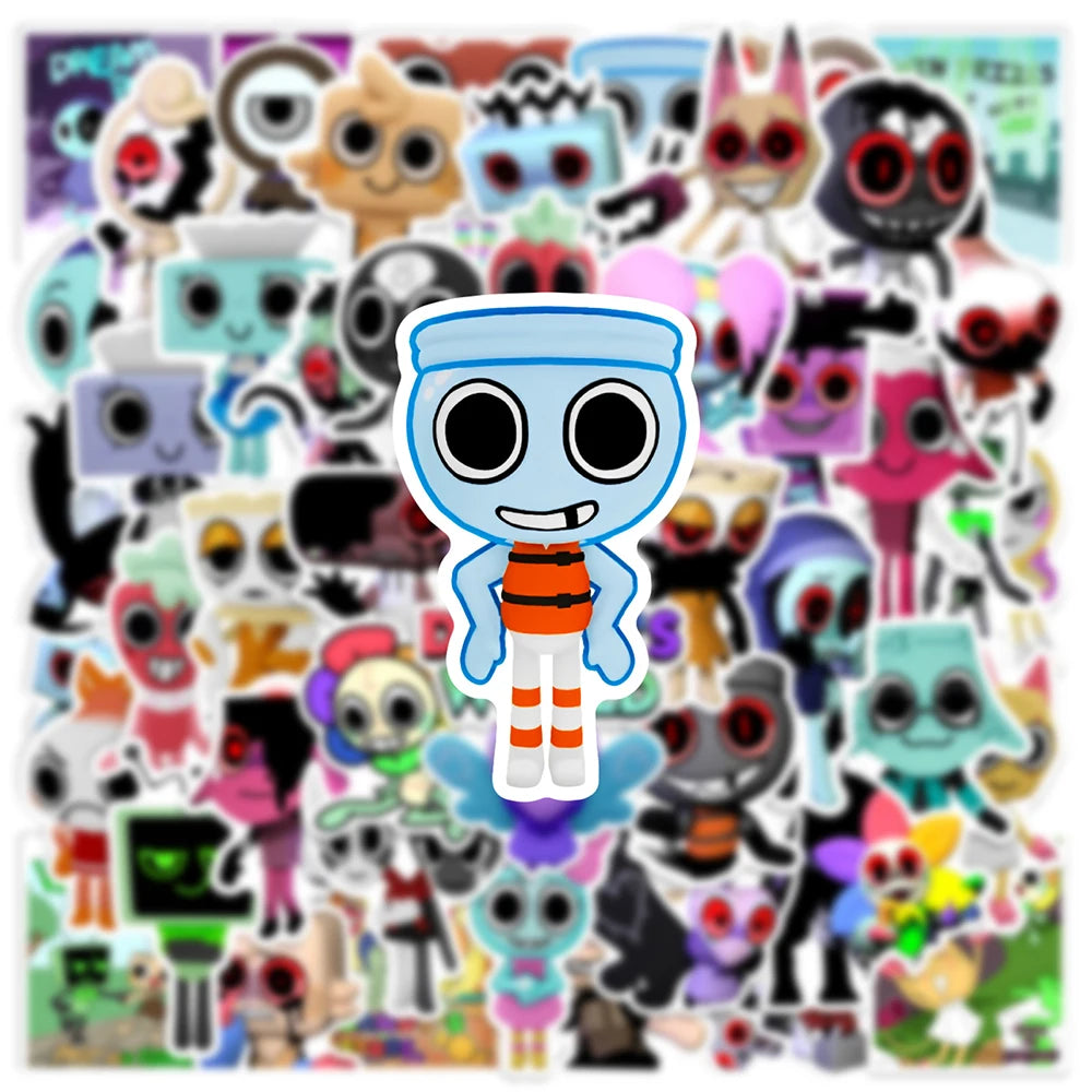 10/30/50pcs Funny Game Dandys World Cartoon Stickers Anime Decals DIY Laptop Motorcycle Phone Car Decoration Sticker Kids Toys