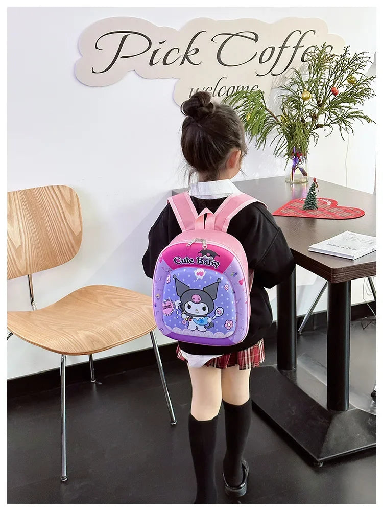 New children backpack kindergarten boys and girls cartoon animation hard shell small schoolbag small class backpack
