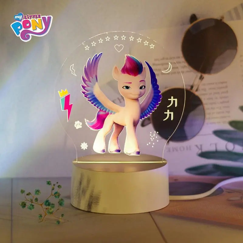 Hasbro My Little Pony Cartoon Pinkie Pie Twilight Sparkle Rainbow Dash Cartoon Anime Night Light Cute Children's Table Lamp Gift