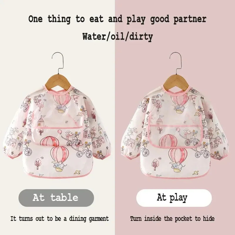Baby Bibs Overalls Feeding Bib Waterproof and Dirt-proof Spring and Autumn Girl Treasure Boy Baby Protect Baby Bibs Baby Items