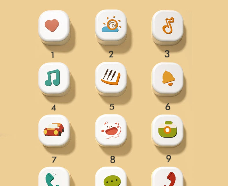 Simulation Baby Phone Music Sound Telephone Sleeping Soothing Early Educational Montessori Toys for Toddler Fake Phone for Kids