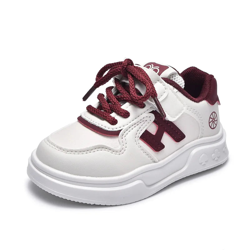 Kids Basketball Shoes Comfortable Non-slip Students Running Shoes Soft Sole 2025 New Boys Girls Sports Shoes Hook&loop Trendy