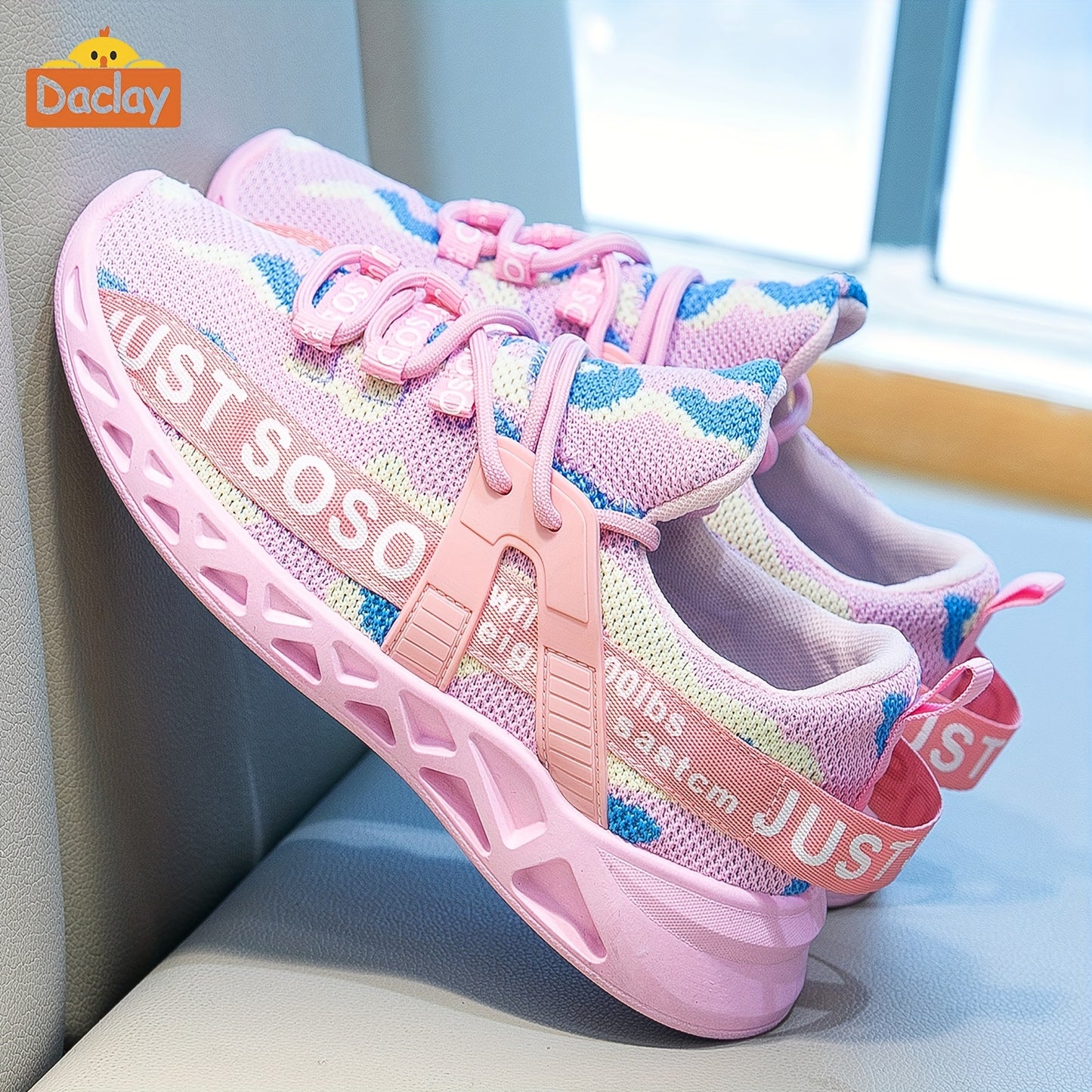 Daclay kids running shoes sports breathable girls and boys tennis shoes kids shoes casual sports shoes