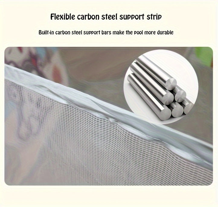 [Foldable Jungle Play Ball Tent] Large Foldable Sloth & Giraffe Jungle Play Ball Tent Pool - Durable Polyester & Steel Frame, Light Green with Colorful Balls - Ideal for Indoor/Outdoor Playgrounds