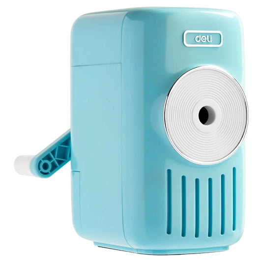 Deli VB165 Blue Thickness-adjustable Pencil Sharpener for Kids Auto Pen-feeding Pencil Sharpener 48pcs Per Carton Set high quality