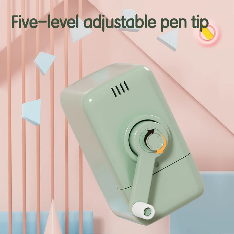 Deli VB165 Blue Thickness-adjustable Pencil Sharpener for Kids Auto Pen-feeding Pencil Sharpener 48pcs Per Carton Set high quality