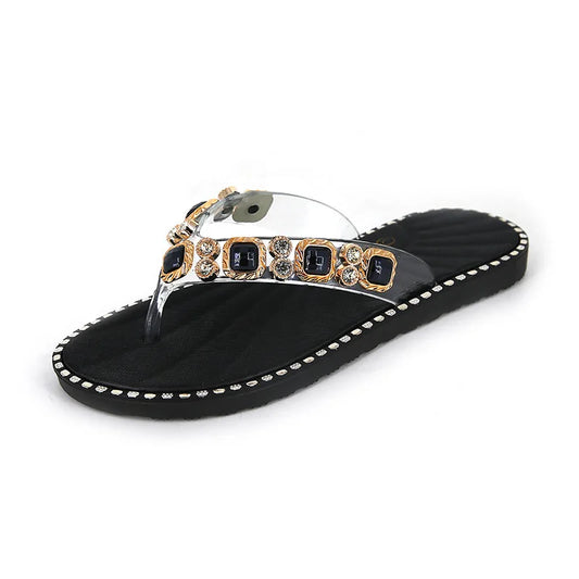 Wholesale Price Flipflops Summer Ladies Flip-Flops Slippers Women Beach Diamond Slippers Flat Sandals