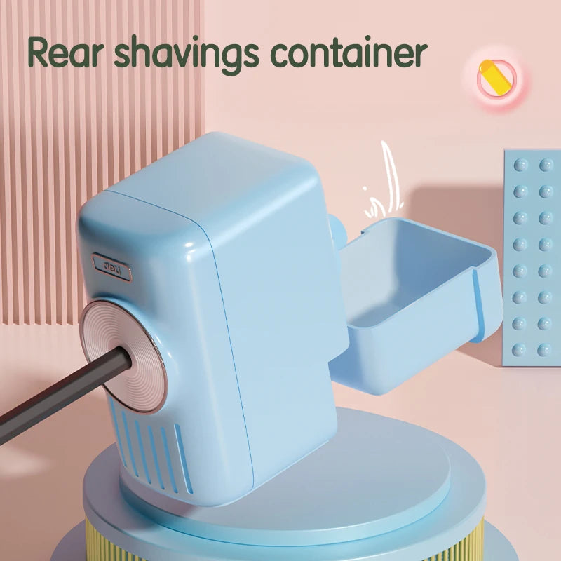 Deli VB165 Blue Thickness-adjustable Pencil Sharpener for Kids Auto Pen-feeding Pencil Sharpener 48pcs Per Carton Set high quality